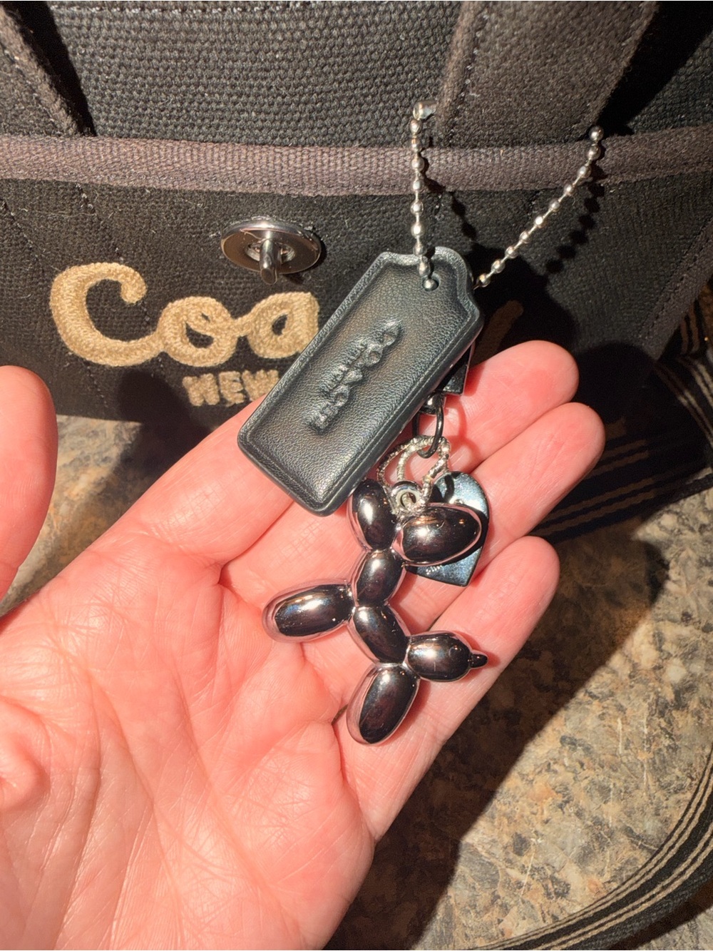 Coach Cargo Tote Bag-20 with Silver Balloon Charm ๐ค - Picture 5 of 12